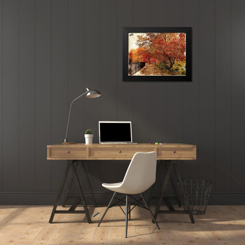 NY Fall Black Modern Wood Framed Art Print by Grey, Jace