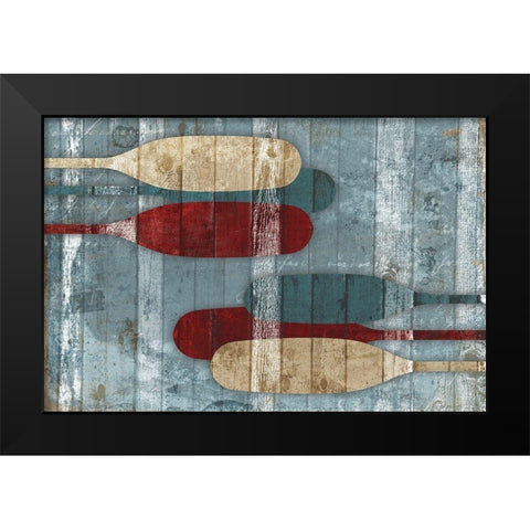 Wooden Oars Black Modern Wood Framed Art Print by Grey, Jace