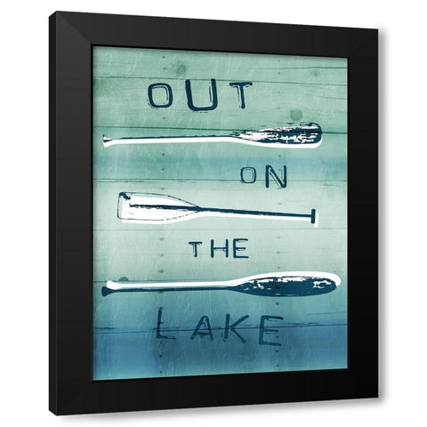 Out On The Lake Black Modern Wood Framed Art Print by Grey, Jace