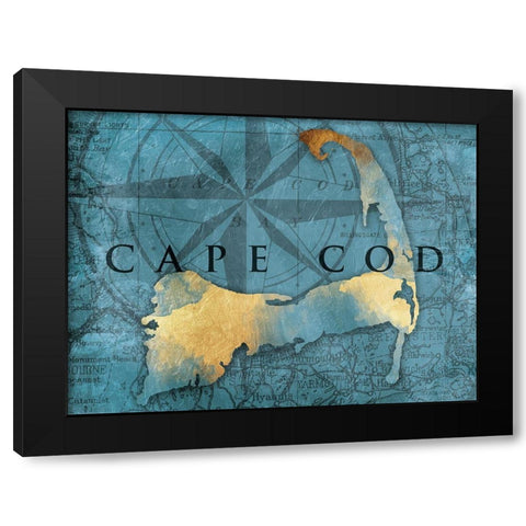 Cape Cod Gold Black Modern Wood Framed Art Print with Double Matting by Grey, Jace