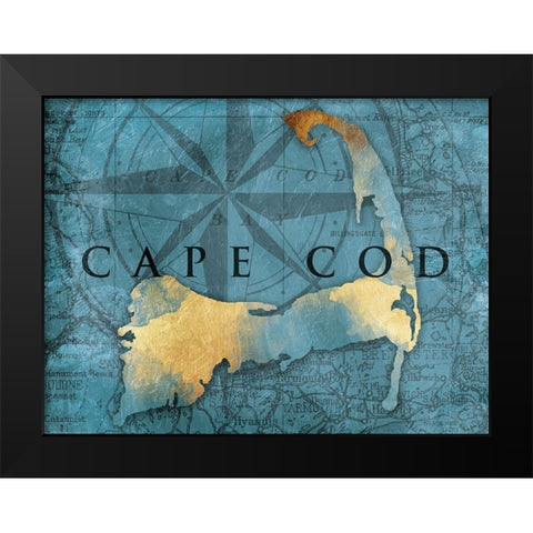 Cape Cod Gold Black Modern Wood Framed Art Print by Grey, Jace