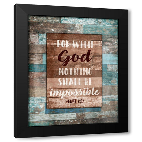 Nothing Black Modern Wood Framed Art Print with Double Matting by Grey, Jace