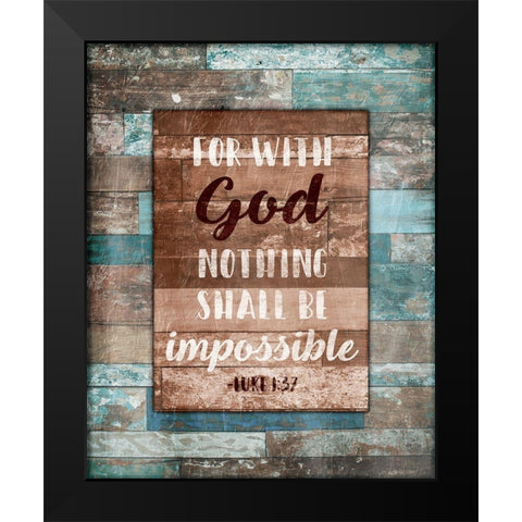 Nothing Black Modern Wood Framed Art Print by Grey, Jace