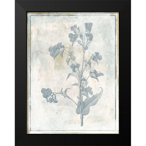 Sky Floral Black Modern Wood Framed Art Print by Grey, Jace