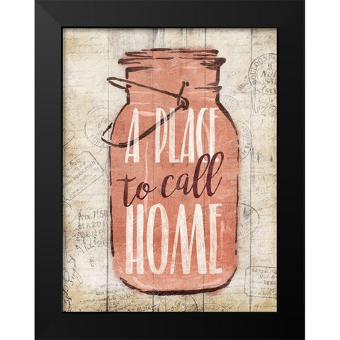 A Jar To Call Home Black Modern Wood Framed Art Print by Grey, Jace
