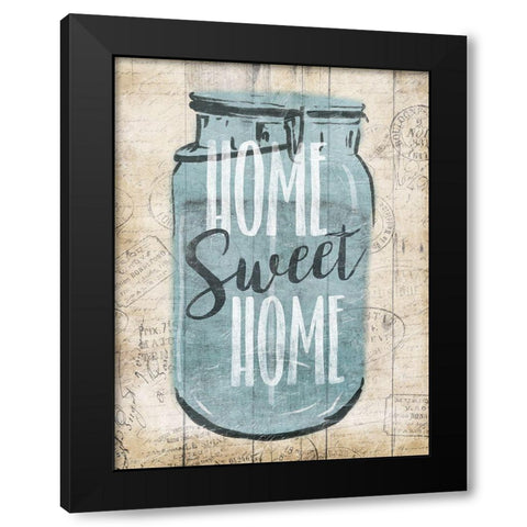 Jar Sweet Home Black Modern Wood Framed Art Print with Double Matting by Grey, Jace