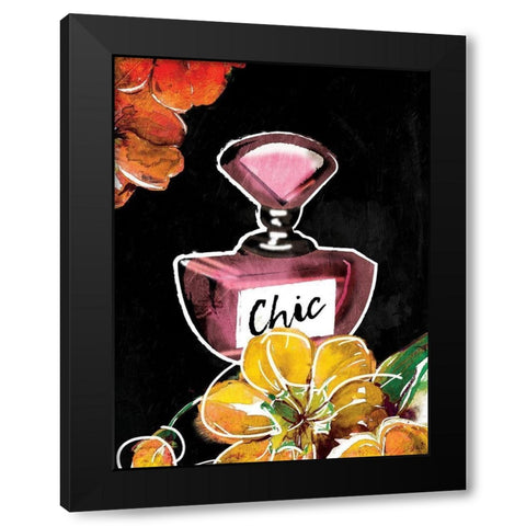 Flower Chic Black Modern Wood Framed Art Print with Double Matting by Grey, Jace