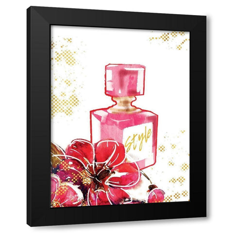 Flower Style Glam Black Modern Wood Framed Art Print by Grey, Jace