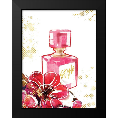 Flower Style Glam Black Modern Wood Framed Art Print by Grey, Jace