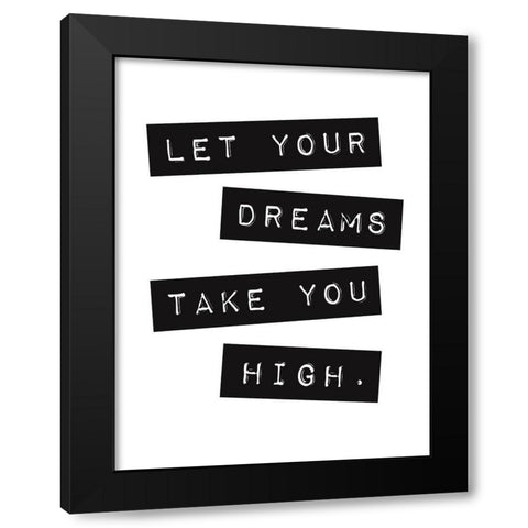 High Black Modern Wood Framed Art Print by Grey, Jace