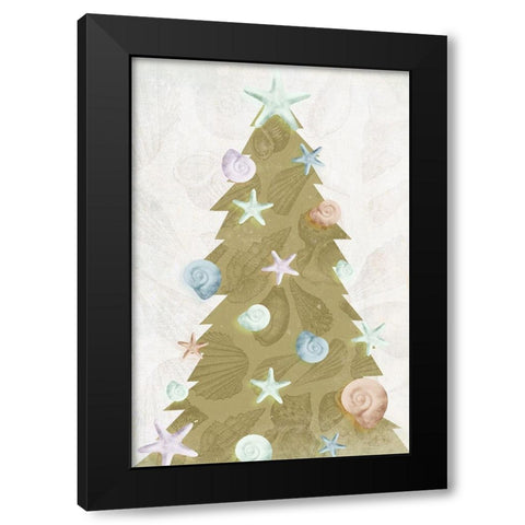 Coastal Christmas Black Modern Wood Framed Art Print with Double Matting by Grey, Jace