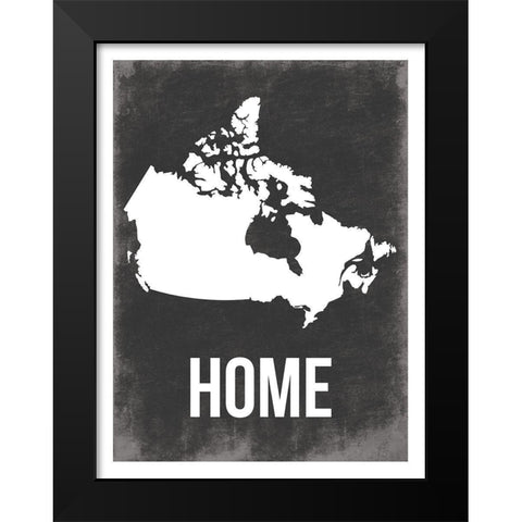 Canada Home Black Modern Wood Framed Art Print by Grey, Jace