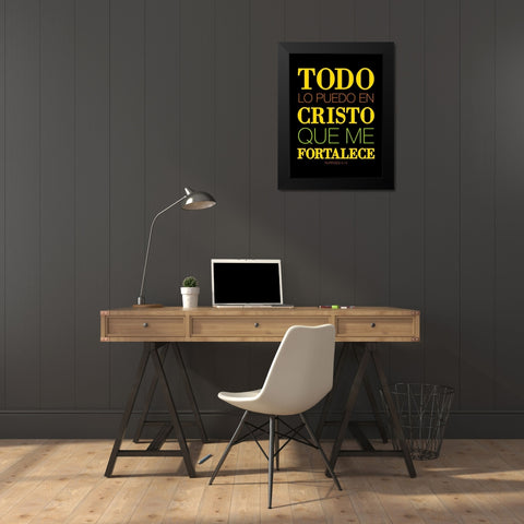 Todo Cristo Black Modern Wood Framed Art Print by Grey, Jace