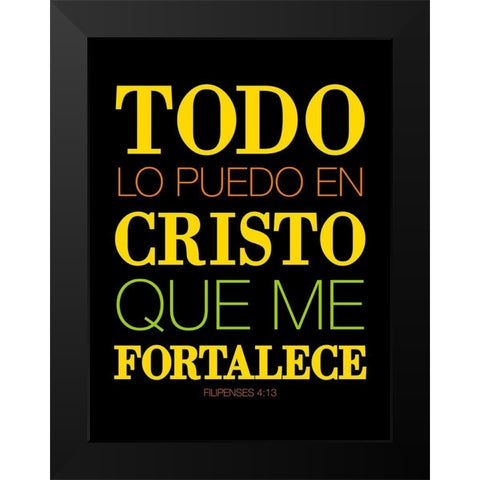 Todo Cristo Black Modern Wood Framed Art Print by Grey, Jace