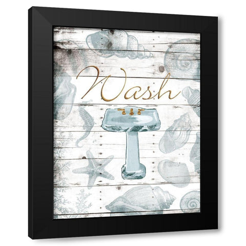 Wash Sink Black Modern Wood Framed Art Print with Double Matting by Grey, Jace