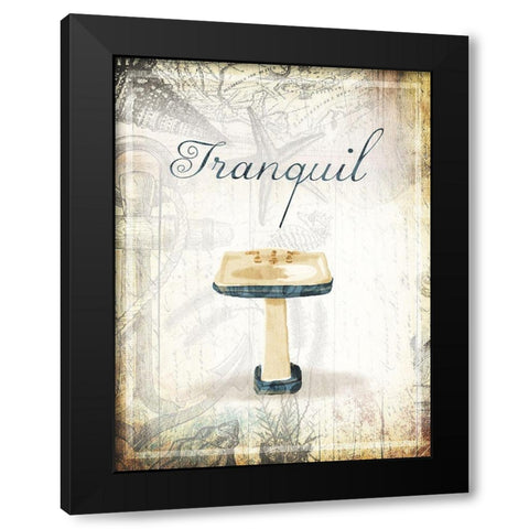 Tranquil Sea Sink Black Modern Wood Framed Art Print by Grey, Jace