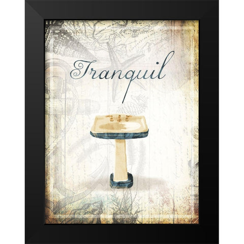 Tranquil Sea Sink Black Modern Wood Framed Art Print by Grey, Jace