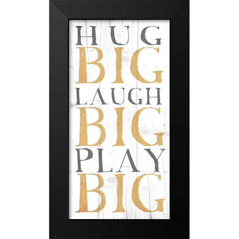Hug Big Black Modern Wood Framed Art Print by Grey, Jace
