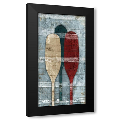 Wooden Oars Black Modern Wood Framed Art Print by Grey, Jace