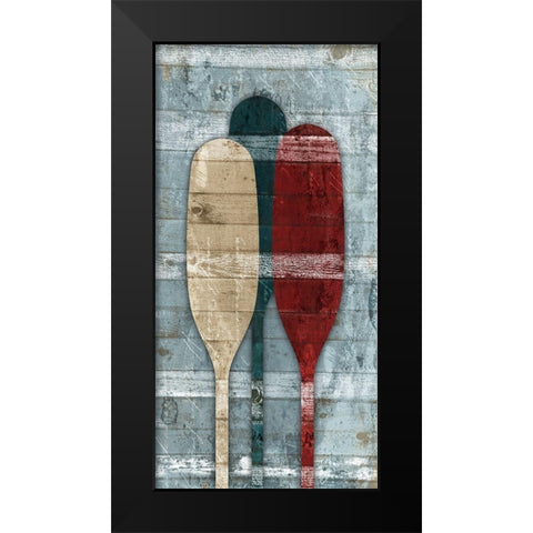 Wooden Oars Black Modern Wood Framed Art Print by Grey, Jace