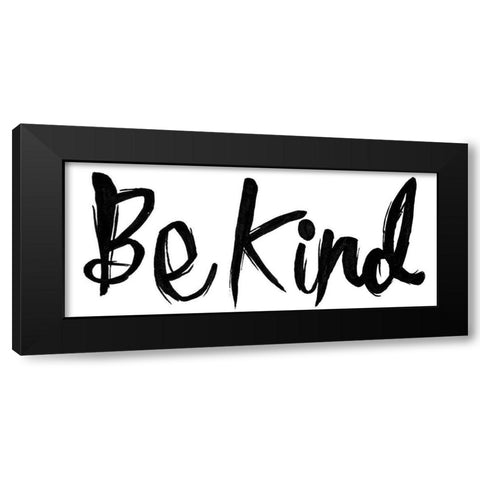Be Kind Black Modern Wood Framed Art Print with Double Matting by Grey, Jace