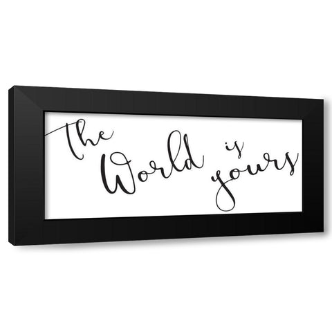 World Is Yours Black Modern Wood Framed Art Print with Double Matting by Grey, Jace