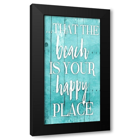Happy Black Modern Wood Framed Art Print with Double Matting by Grey, Jace