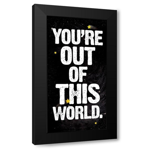 Out Of This World Space Black Modern Wood Framed Art Print with Double Matting by Grey, Jace