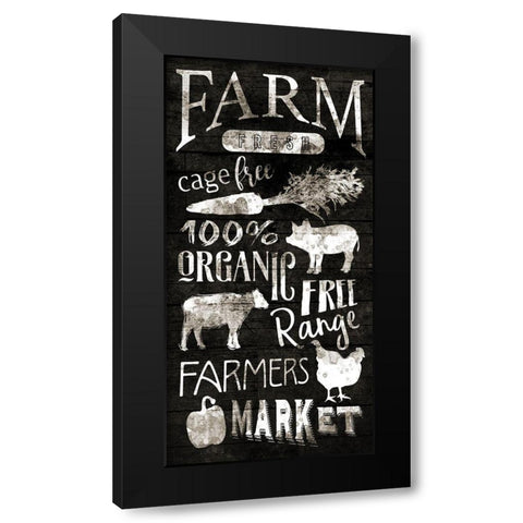 Farm Fresh Black Modern Wood Framed Art Print by Grey, Jace