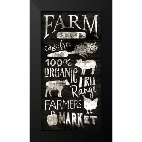 Farm Fresh Black Modern Wood Framed Art Print by Grey, Jace