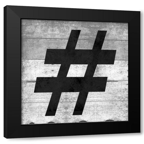 SHIFT KEY# Black Modern Wood Framed Art Print by Grey, Jace