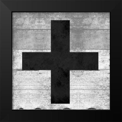 SHIFT KEY + Black Modern Wood Framed Art Print by Grey, Jace