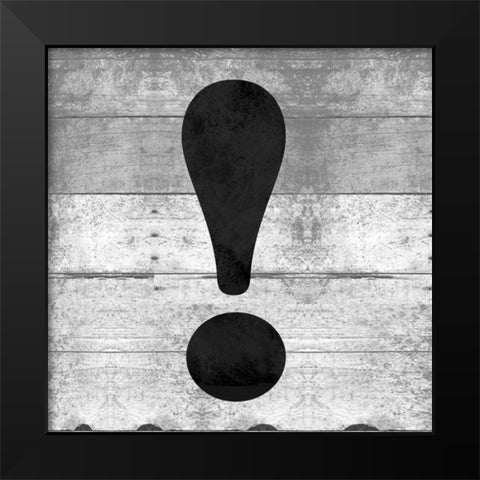 SHIFT KEY! Black Modern Wood Framed Art Print by Grey, Jace