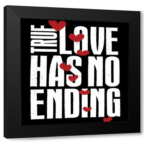 Love Black Modern Wood Framed Art Print by Grey, Jace