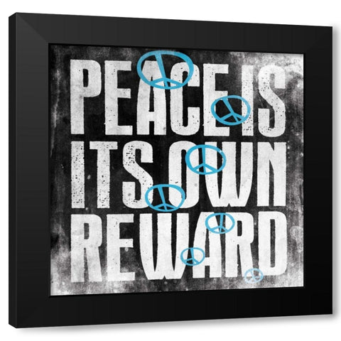 Peace 3 Black Modern Wood Framed Art Print by Grey, Jace