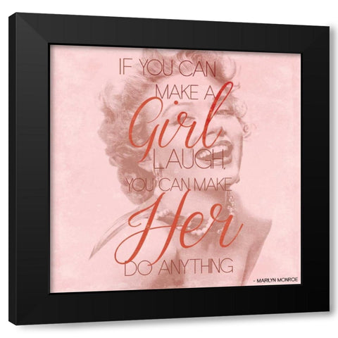 Marilyn Black Modern Wood Framed Art Print by Grey, Jace