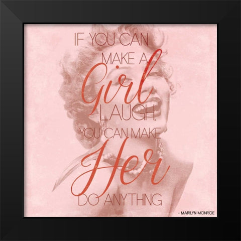 Marilyn Black Modern Wood Framed Art Print by Grey, Jace