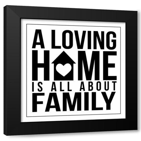 Home 3 Black Modern Wood Framed Art Print by Grey, Jace