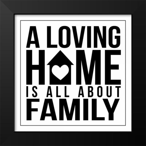 Home 3 Black Modern Wood Framed Art Print by Grey, Jace
