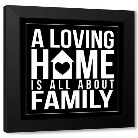 Home 1 Black Modern Wood Framed Art Print with Double Matting by Grey, Jace