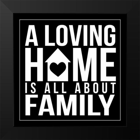 Home 1 Black Modern Wood Framed Art Print by Grey, Jace