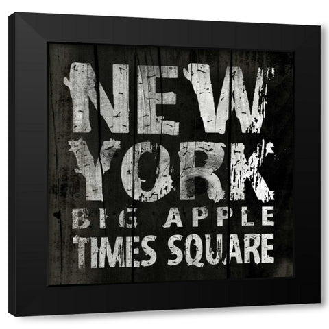NEW YORK1 Black Modern Wood Framed Art Print with Double Matting by Grey, Jace