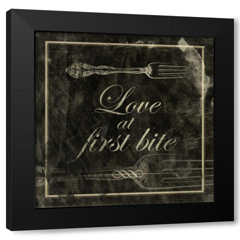 Love at first bite Black Modern Wood Framed Art Print with Double Matting by Grey, Jace