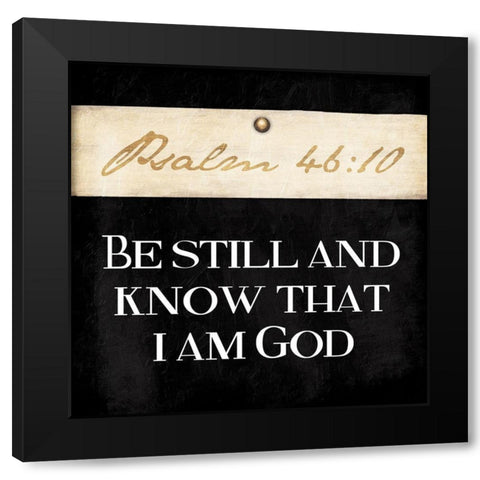 Be Still Black Modern Wood Framed Art Print with Double Matting by Grey, Jace