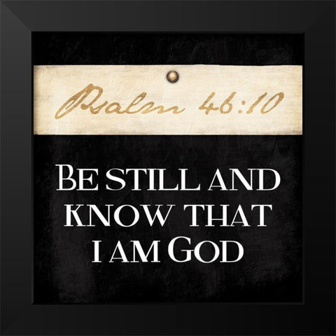 Be Still Black Modern Wood Framed Art Print by Grey, Jace