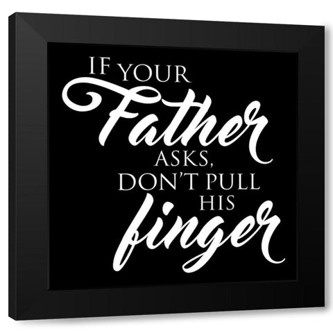 Fathers Fingers Black Modern Wood Framed Art Print with Double Matting by Grey, Jace