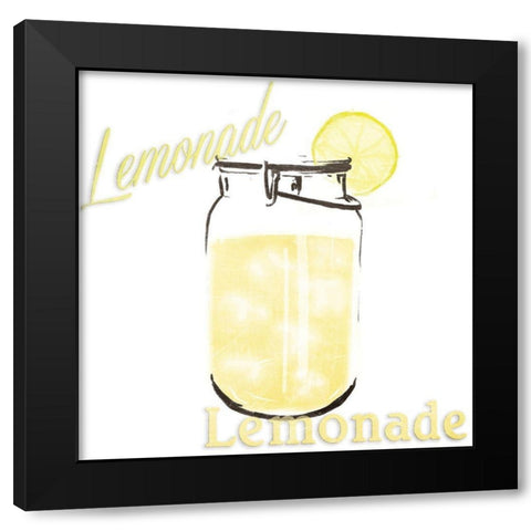 Lemonade Jar Black Modern Wood Framed Art Print with Double Matting by Grey, Jace