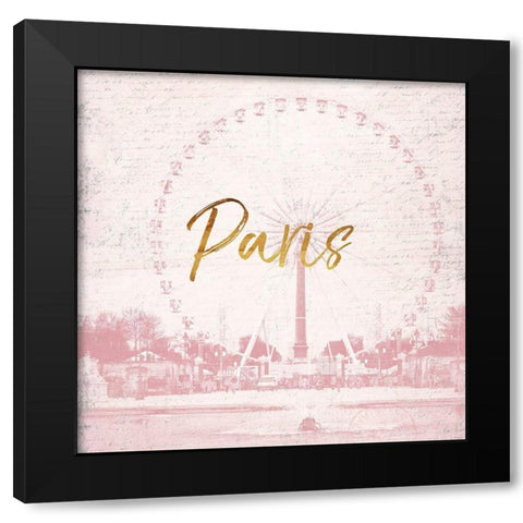 Paris Paris Black Modern Wood Framed Art Print by Grey, Jace