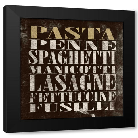 Pasta Black Modern Wood Framed Art Print with Double Matting by Grey, Jace