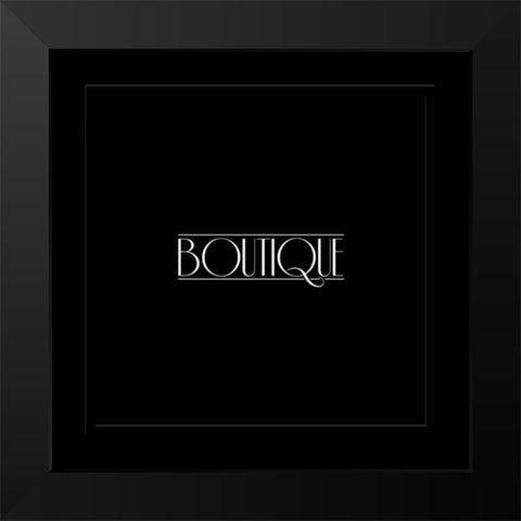 Boutique Black Modern Wood Framed Art Print by Grey, Jace
